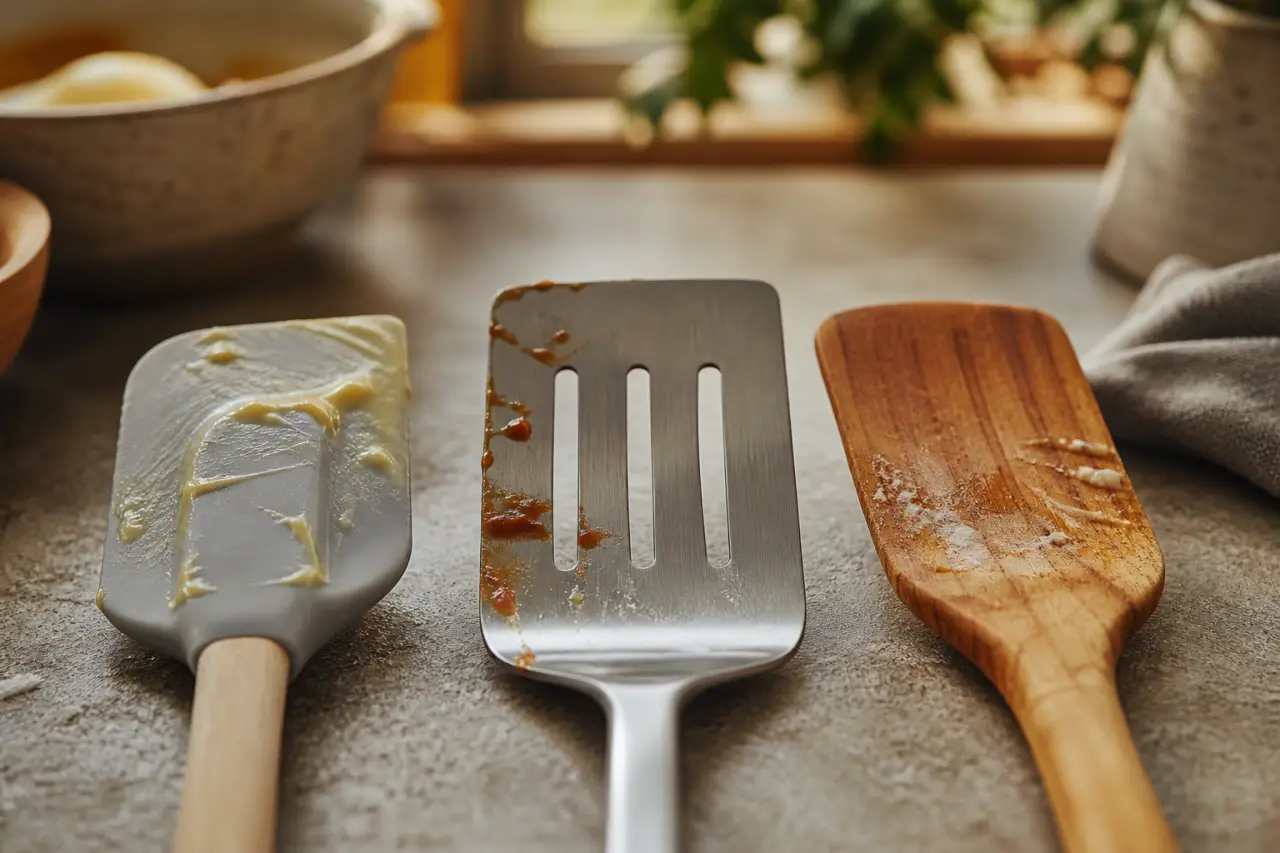 Spatule de cuisine : silicone, inox ou bois, quel matériau pour racler, retourner et lisser ?
