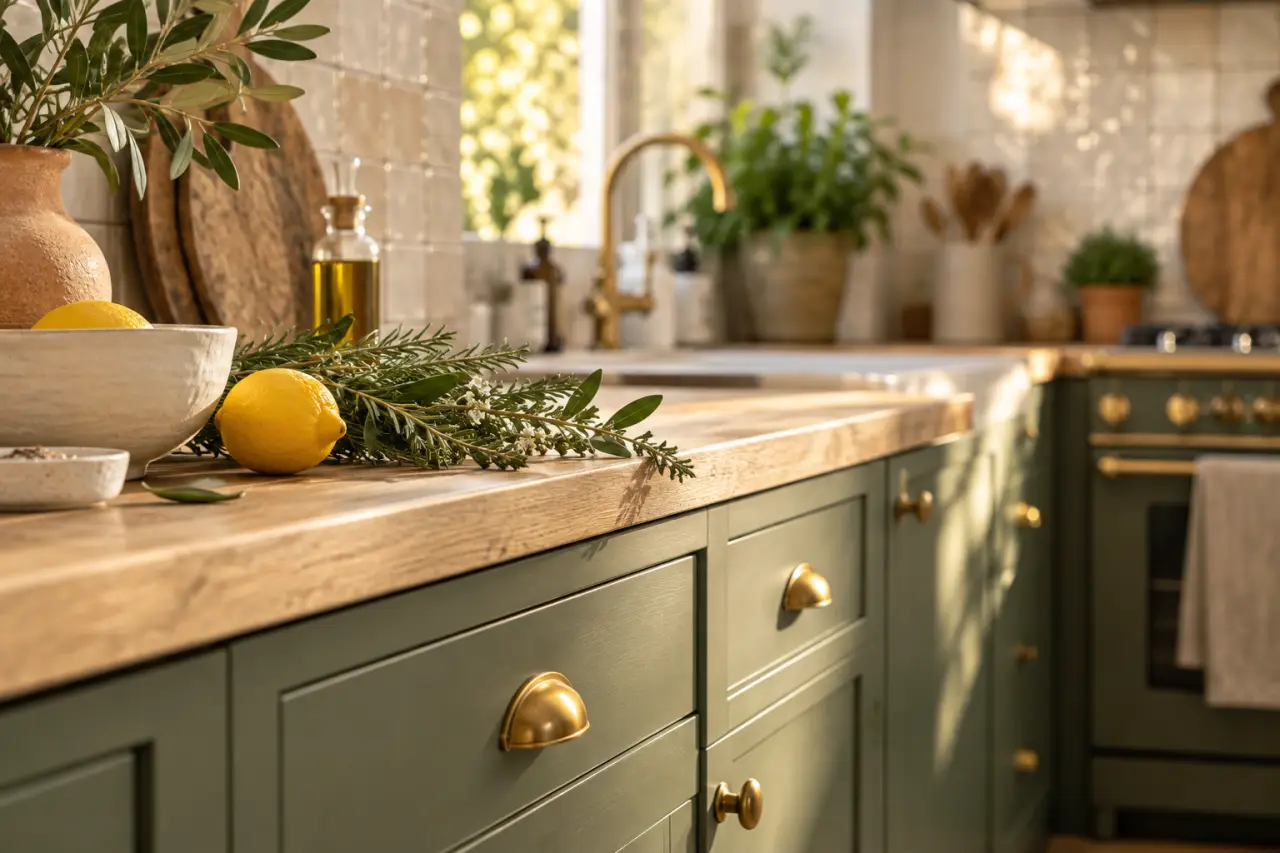 Cuisine verte : quelle nuance et quelles associations pour une pièce lumineuse et chaleureuse ?