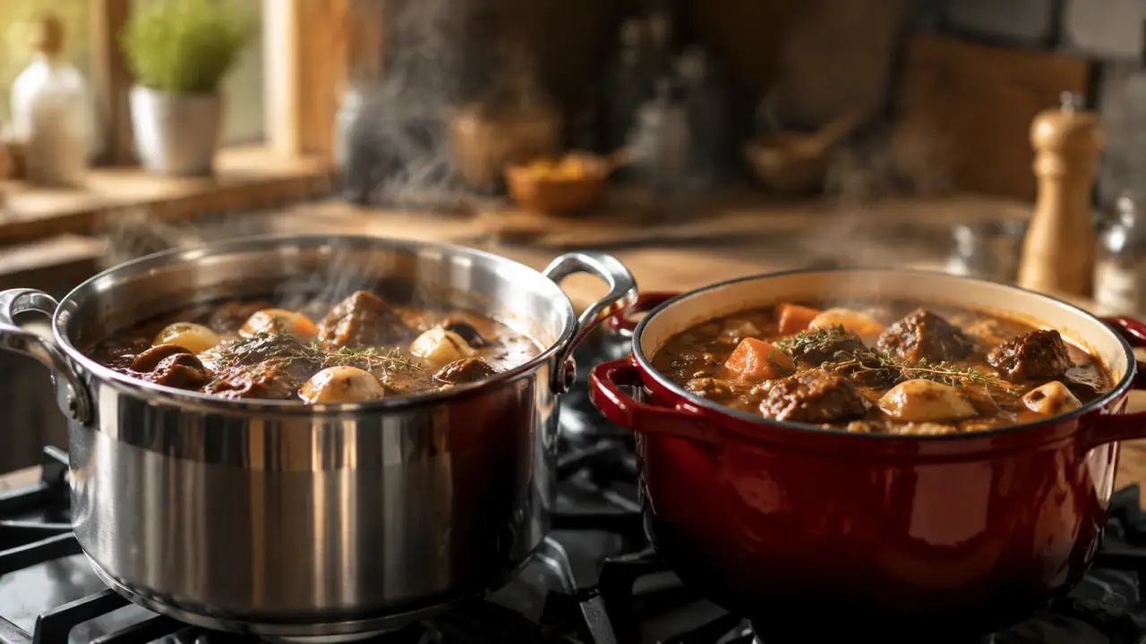 Inox ou fonte émaillée : quel faitout choisir pour mijoter et cuisiner en grande quantité ?