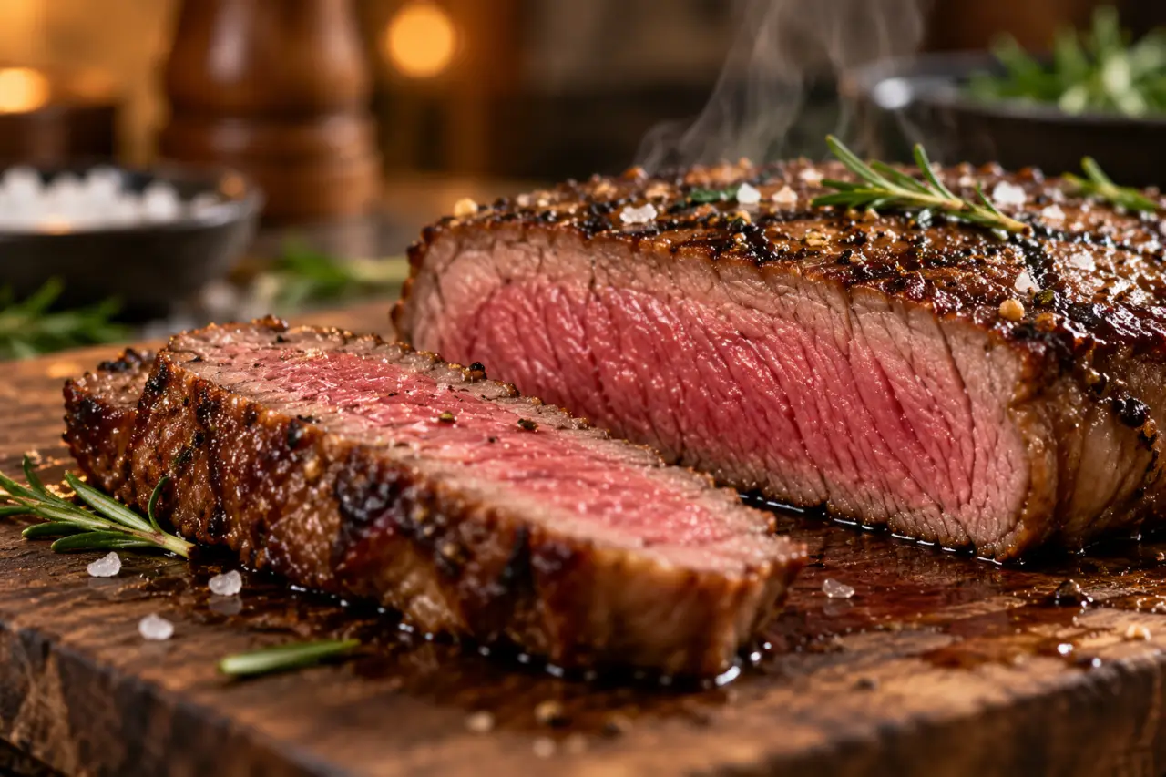 Viande cuite à point : un cœur rosé, pas un steak desséché