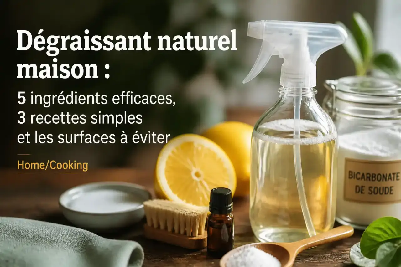 Dégraissant naturel maison : 5 ingrédients efficaces, 3 recettes simples et les surfaces à éviter