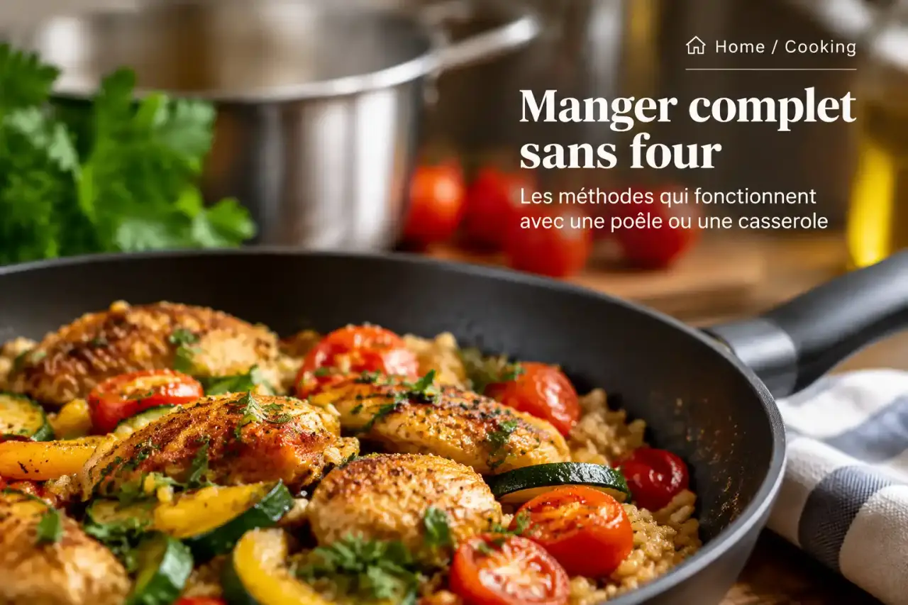 Manger complet sans four : les méthodes qui fonctionnent avec une poêle ou une casserole